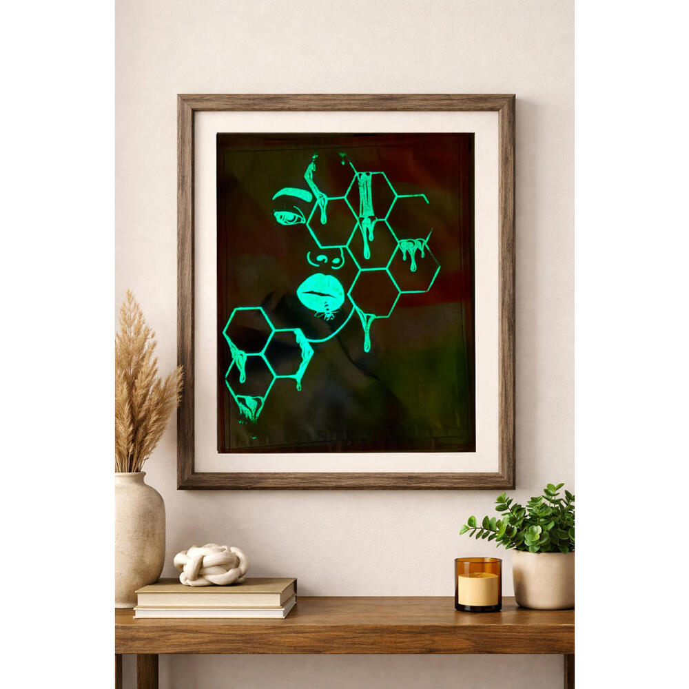 two face threads‎ beatrix glows surreal smalls patch wall art decor custom